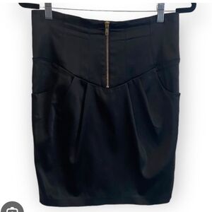 Betsey Johnson Satiny Pocketed Pencil Skirt